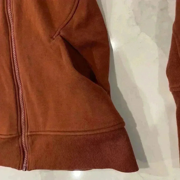 Athleta Women's Triumph Hoodie Medium Color Ancient Mahogany Athleisure Full Zip - Picture 3 of 9